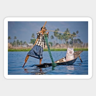 Fisherman from Inle Lake, Burma. Magnet